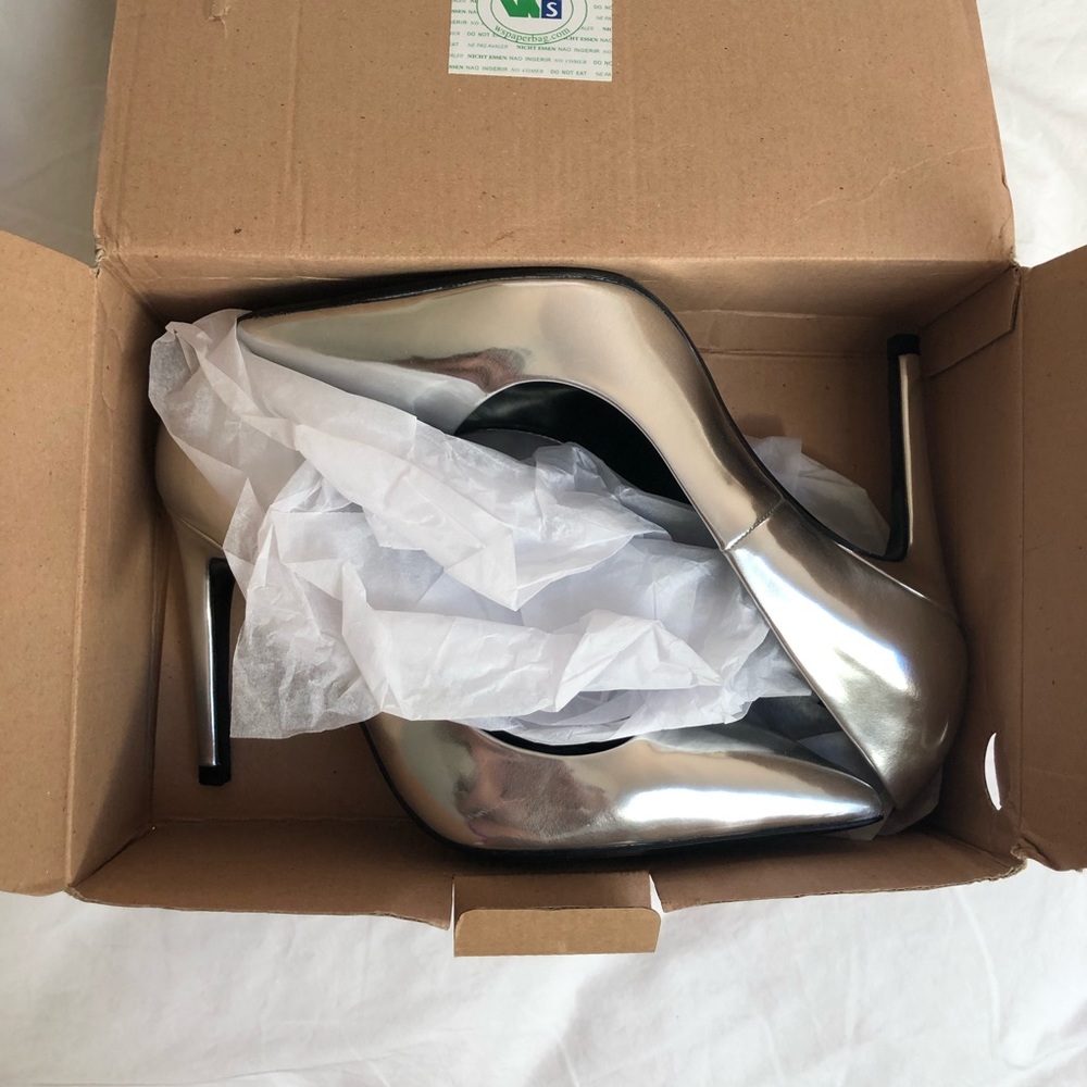 Silver Selena heels
